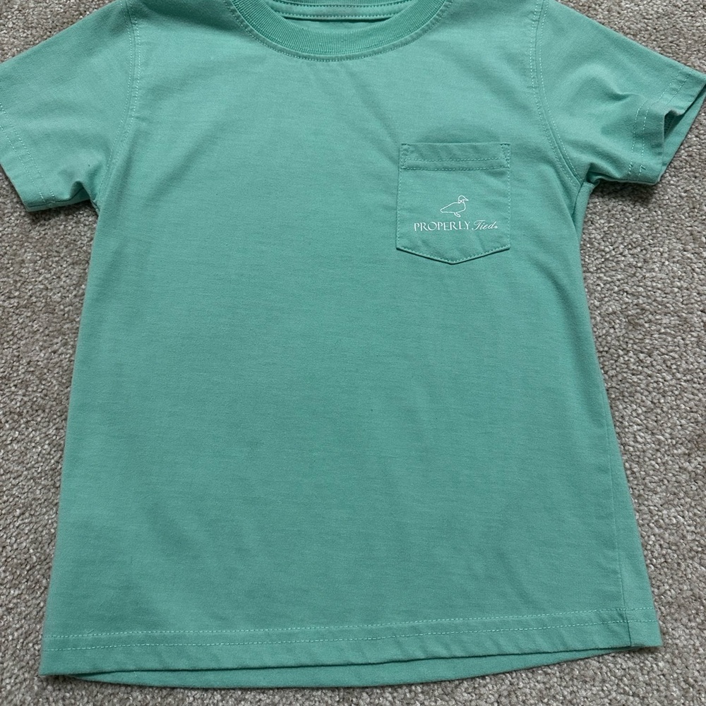 Kids Short-Sleeve Pocket Tee in Seafoam Green